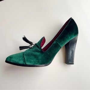 Tommy Hilfiger Green Velvet Heels